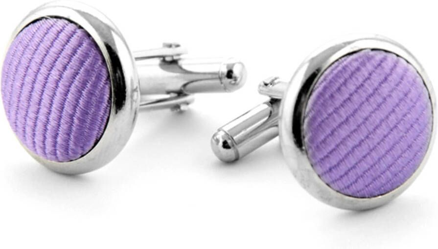 Suitable Schoenaccessoires Zijde Manchetknoop Lila F26