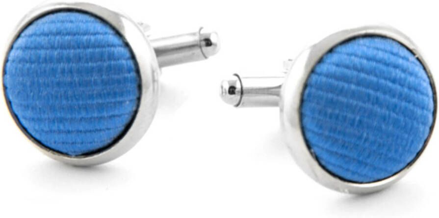 Suitable Schoenaccessoires Zijde Manchetknoop Midden Blauw F05