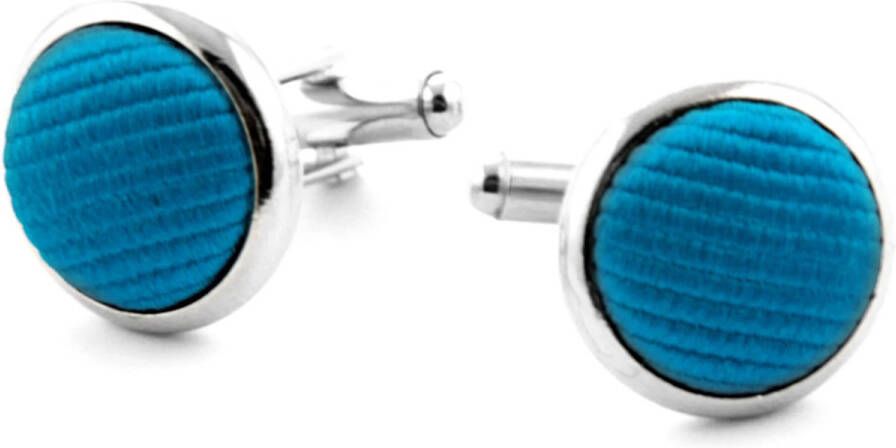 Suitable Schoenaccessoires Zijde Manchetknoop Oceaan Blauw F32