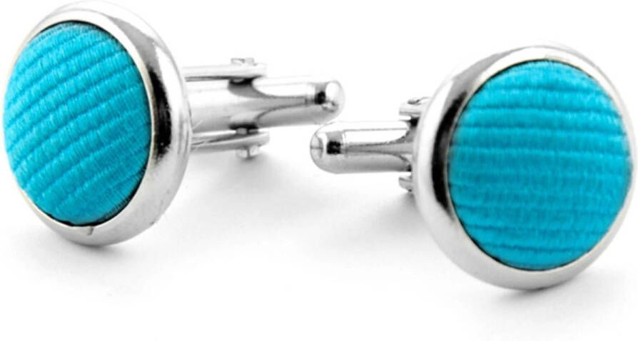 Suitable Schoenaccessoires Zijde Manchetknoop Turquoise F24