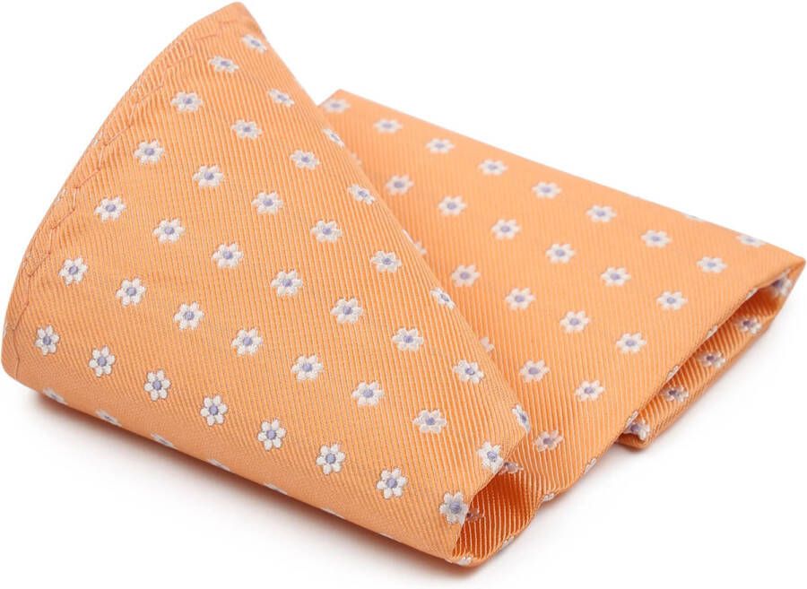 Suitable Schoenaccessoires Zijde Pochet Abrikoos Print Flower