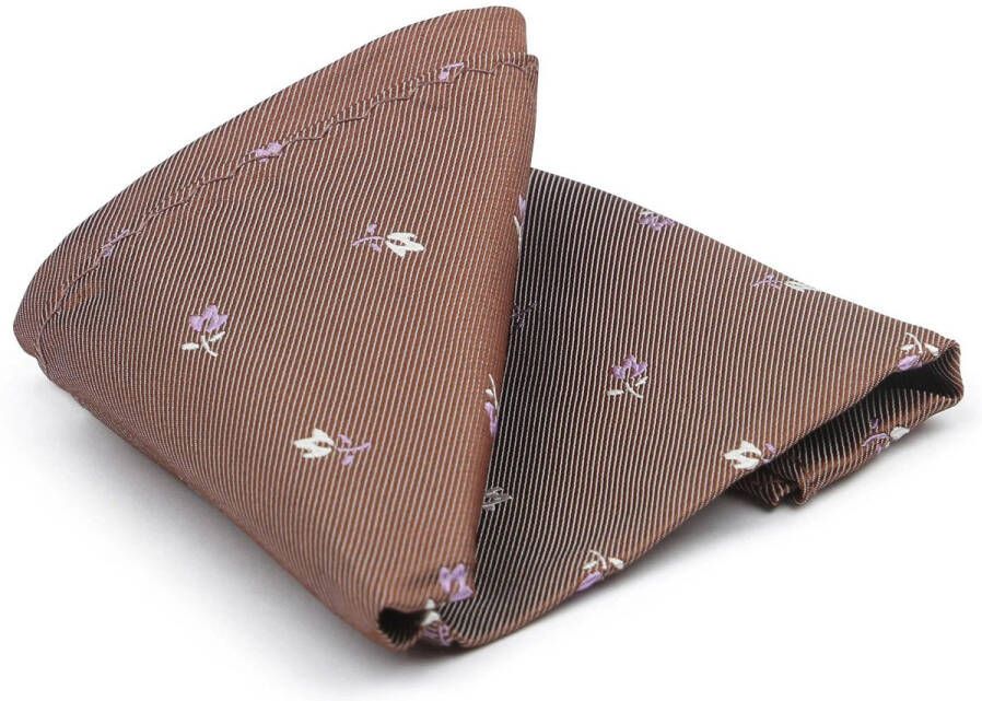 Suitable Schoenaccessoires Zijde Pochet Bloem Bruin