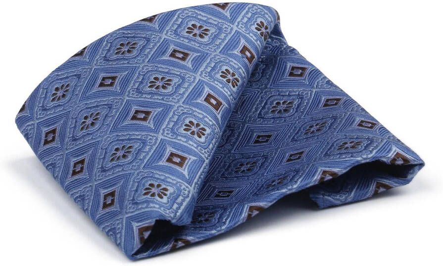 Suitable Schoenaccessoires Zijde Pochet Print Blauw