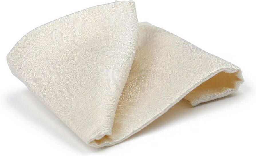 Suitable Schoenaccessoires Zijde Wedding Pochet Paisley Off White