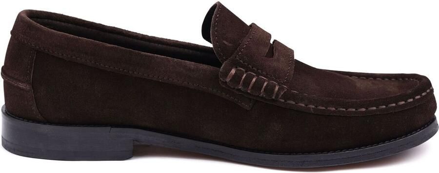 Suitable Laarzen Penny Loafers Suede Bruin