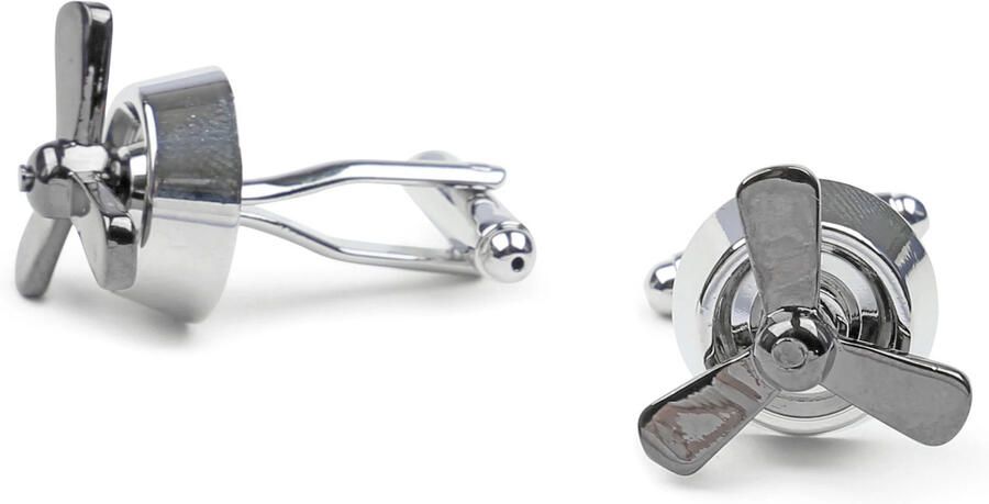 Suitable Schoenaccessoires Manchetknoop Propellers Zilver
