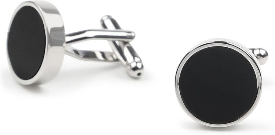 Suitable Schoenaccessoires Manchetknoop Studs Rond Zilver Zwart