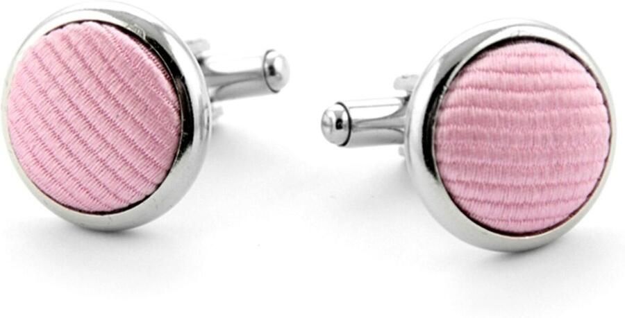Suitable Schoenaccessoires Zijde Manchetknopen Roze F03
