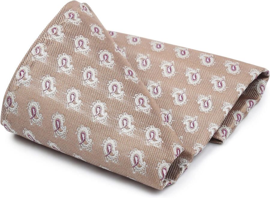 Suitable Schoenaccessoires Zijde Pochet Beige Print