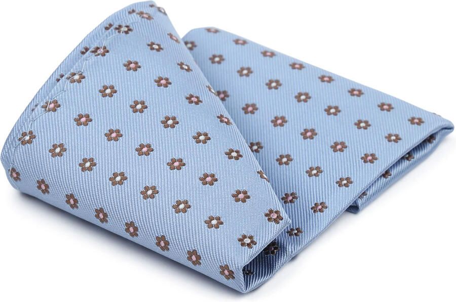 Suitable Schoenaccessoires Zijde Pochet Blauw Print Flower