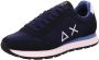 Sun68 Heren Lage sneakers Tom Solid Donkerblauw Suède - Thumbnail 3