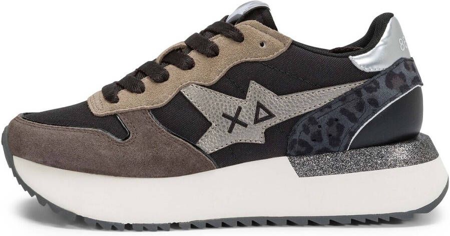 Sun68 Grote Stargirl Mix Materialen Sneaker Streetwear Vrouwen - Foto 2