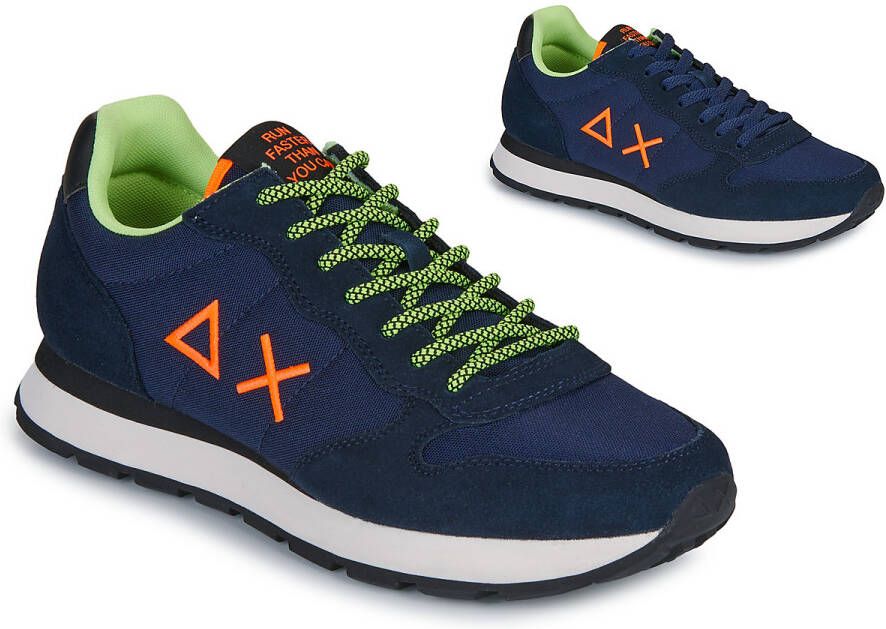 Sun68 Lage Sneakers Sneaker Tom Fluo Navy Blue