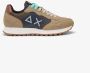 Sun68 Jaki Bicolor Heren Sneakers Schoenen Beige Z44114 - Thumbnail 3