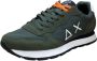 Sun68 Heren Lage sneakers Tom Solid Groen Textiel - Thumbnail 3
