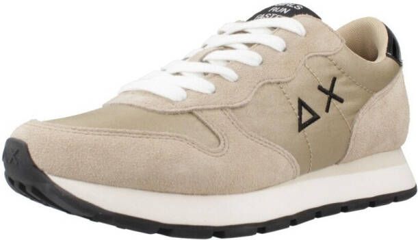 Sun68 Beige Suède en Stoffen Sneakers met Zwarte Details Beige Dames - Foto 5
