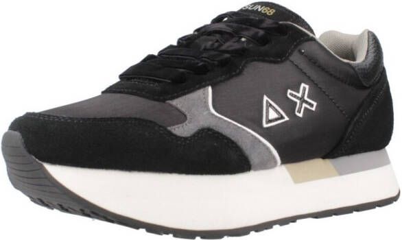 Sun68 Kelly Solid Zwarte Sneakers Black Dames