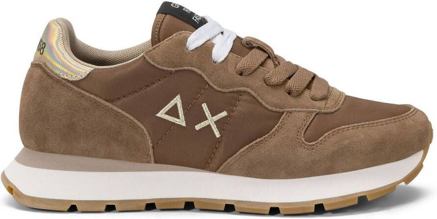 Sun68 Ally Solid Nylon Sneakers Dames Bruin - Foto 4