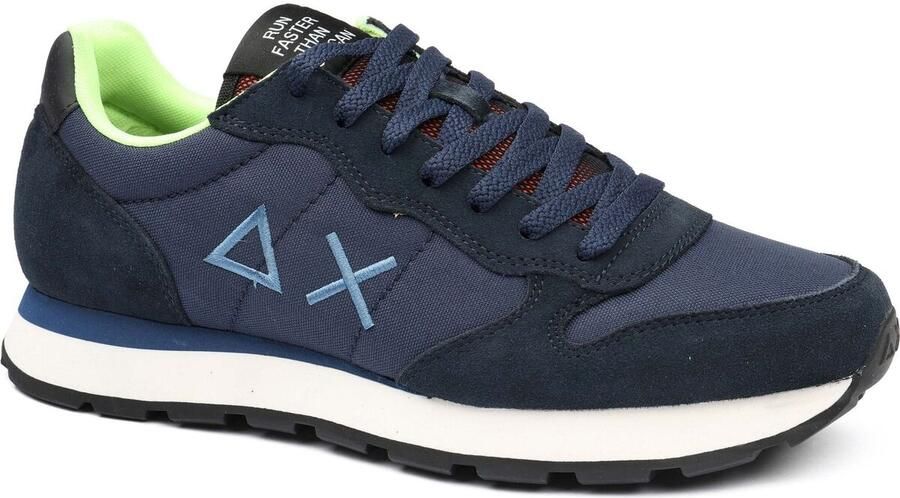 Sun68 Tom Fluo Heren Sneakers Schoenen Navy-Blauw Z46102