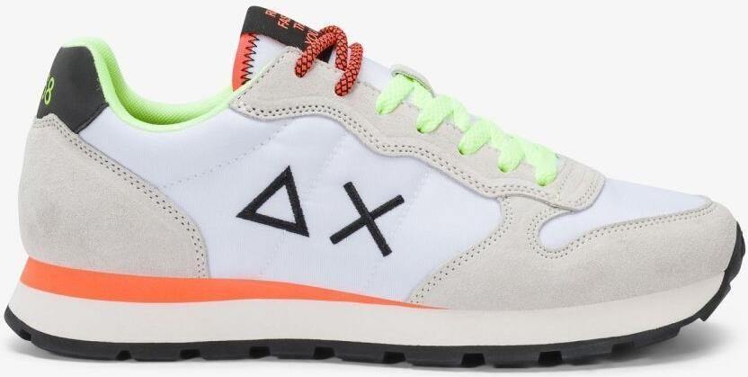 Sun68 Lage Sneakers Z36102 TOM FLUO-502 01 BIANCO