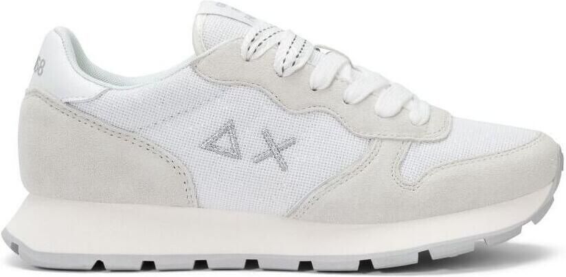 Sun68 Lage Sneakers Z36203 ALLY GLITTER TEXTILE-330 01 BIANCO