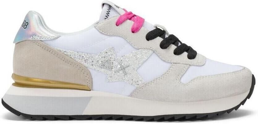 Sun68 Lage Sneakers Z36214 STARGIRL GLITTER-591 01 BIANCO