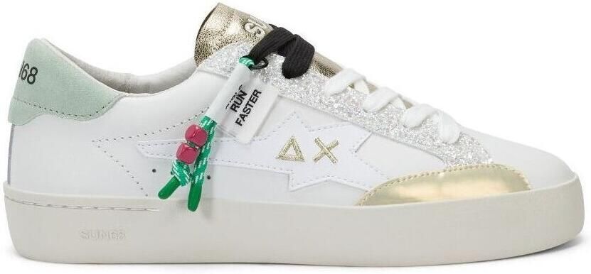Sun68 Lage Sneakers Z36242 KATY LEATHER-553 0128 BIANCO VERDE