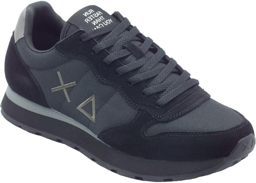 SUN68 Sneakers laag 'Men's Tom Sneakers in Nylon and Suede' zwart - Foto 3