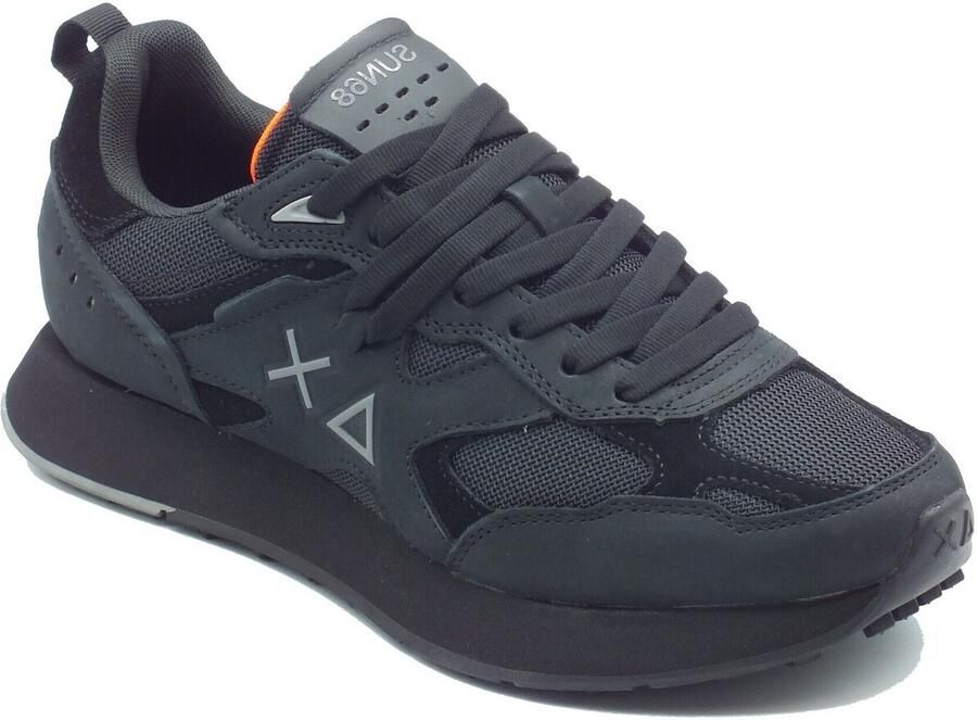 Sun68 Jaki 2.0 Nubuck Heren Sneakers Schoenen Zwart Z46127 - Foto 2