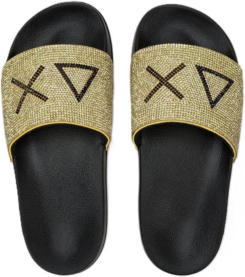 Sun68 Slippers Strass Logo Vrouwen Goud Slippers - Foto 2