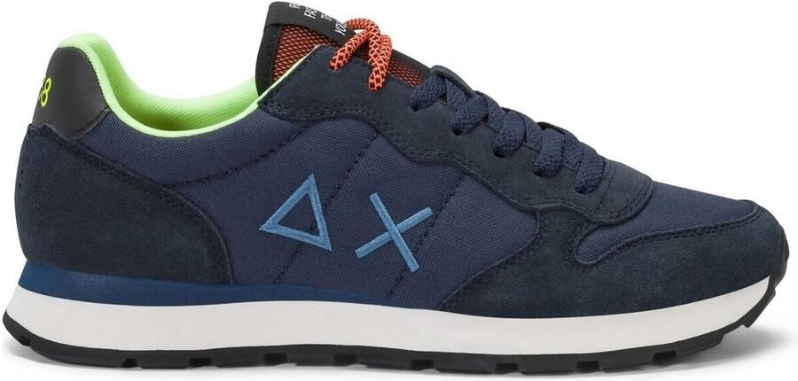 Sun68 Tom Fluo Heren Sneakers Schoenen Navy-Blauw Z46102 - Foto 11