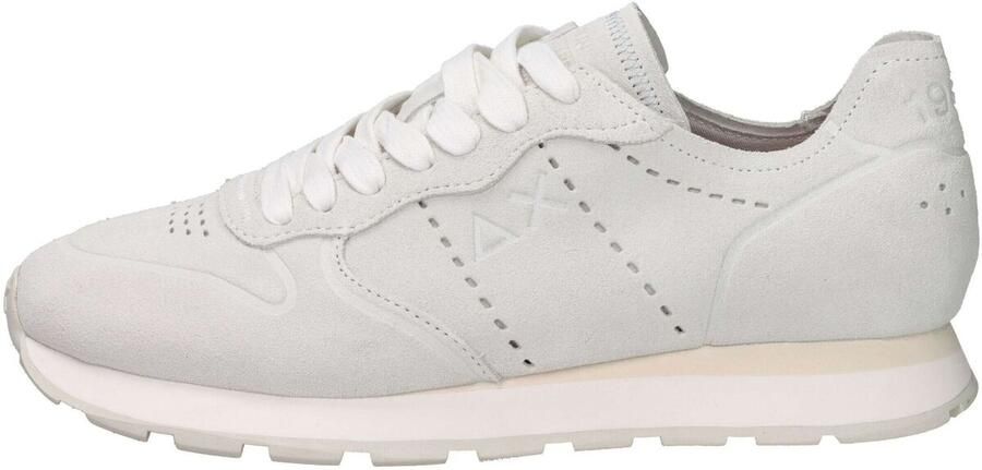 Sun68 Tom Raw Edge Suede Sneakers Schoenen Grijs-Wit Z36103 - Foto 8