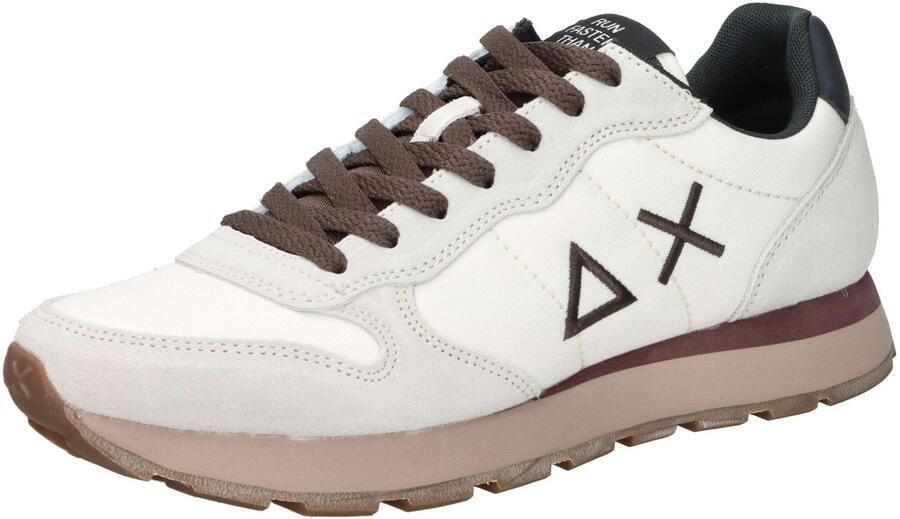Sun68 Tom Solid Heren Sneakers Schoenen Wit-Bruin Z46101 - Foto 2