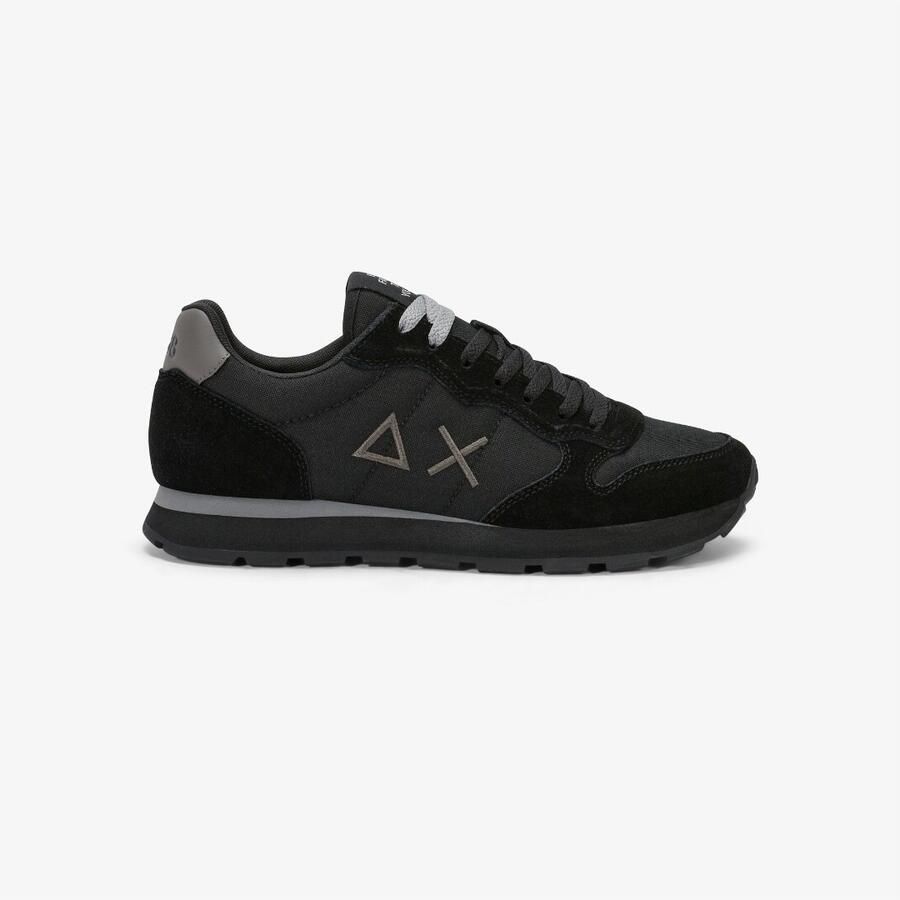 Sun68 Tom Solid Heren Sneakers Schoenen Zwart Z46101 - Foto 3