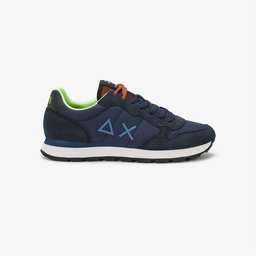 Sun68 Tom Fluo Heren Sneakers Schoenen Navy-Blauw Z46102 - Foto 2