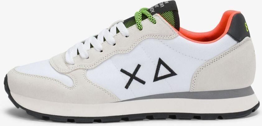 Sun68 Tom Fluo Heren Sneakers Schoenen Wit Z46102 - Foto 2