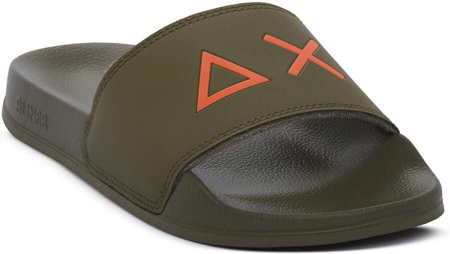 Sun 68 Badslipper 's Slippers Logo Military Kaki - Foto 3
