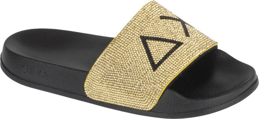 Sun68 Teenslippers X36211 Slippers Strass Logo Nero