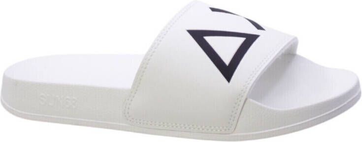 Sun68 Slippers LOGO Heren Sandalen Muiltjes Slippers Badsandalen Wit X35102 - Foto 2