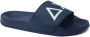 Sun68 Slippers LOGO Heren Sandalen Muiltjes Slippers Badsandalen Blauw X35102 - Thumbnail 2