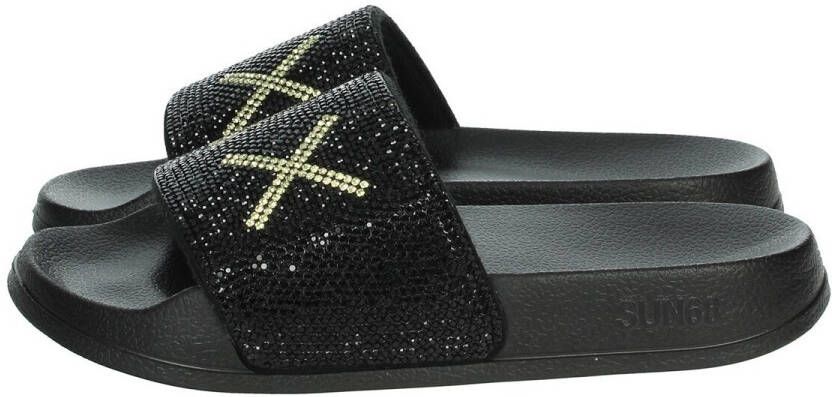 Sun68 Slippers LOGO STRASS Dames Sandalen Muiltjes Slippers Badsandalen X35205