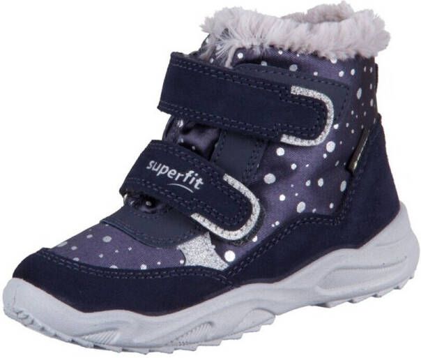Superfit Hoge Sneakers Glacier Blau Textil Velour