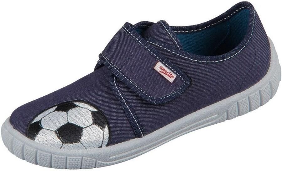 Superfit pantoffels BILL met opgestikte voetbal-garnering
