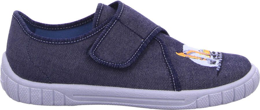 Merkloze Pantoffels met Klittenband en Dino Print Blauw