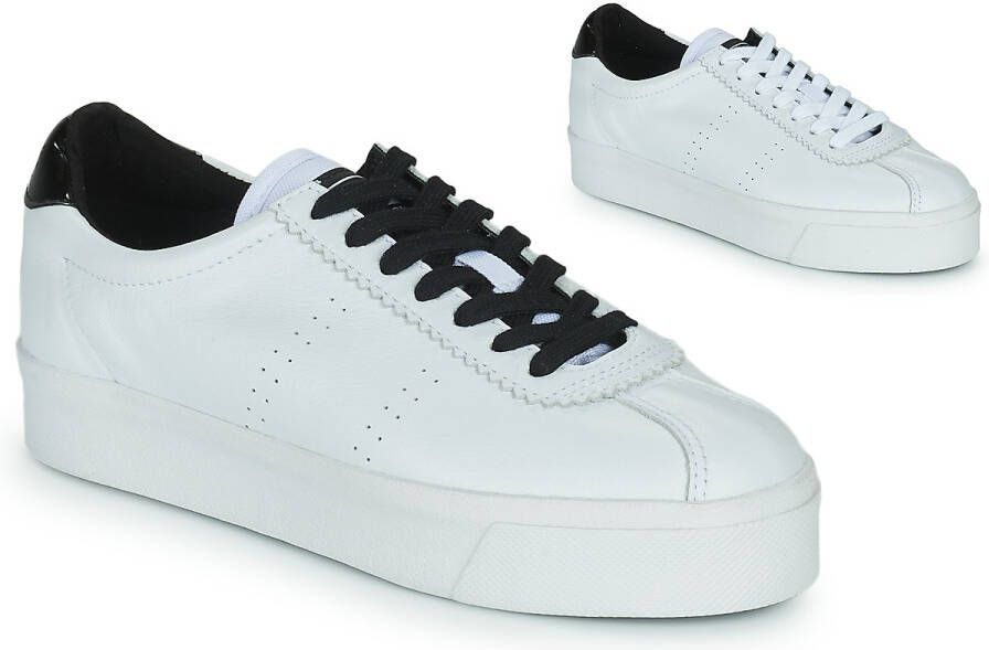 Superga Lage Sneakers WHITE BLACK