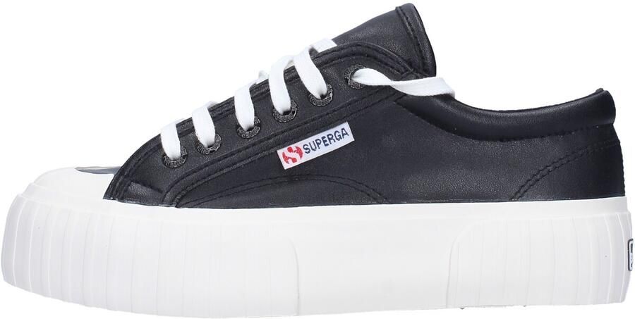 Superga 631 Stripe Platform Vegan Leather Zwart Dames - Foto 4