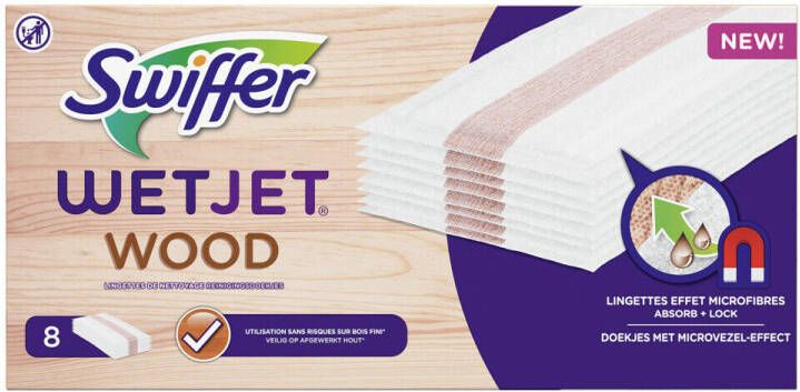 Swiffer Schoenonderhoud Navullingen voor Microvezel Doekjes Wet Jet Wood