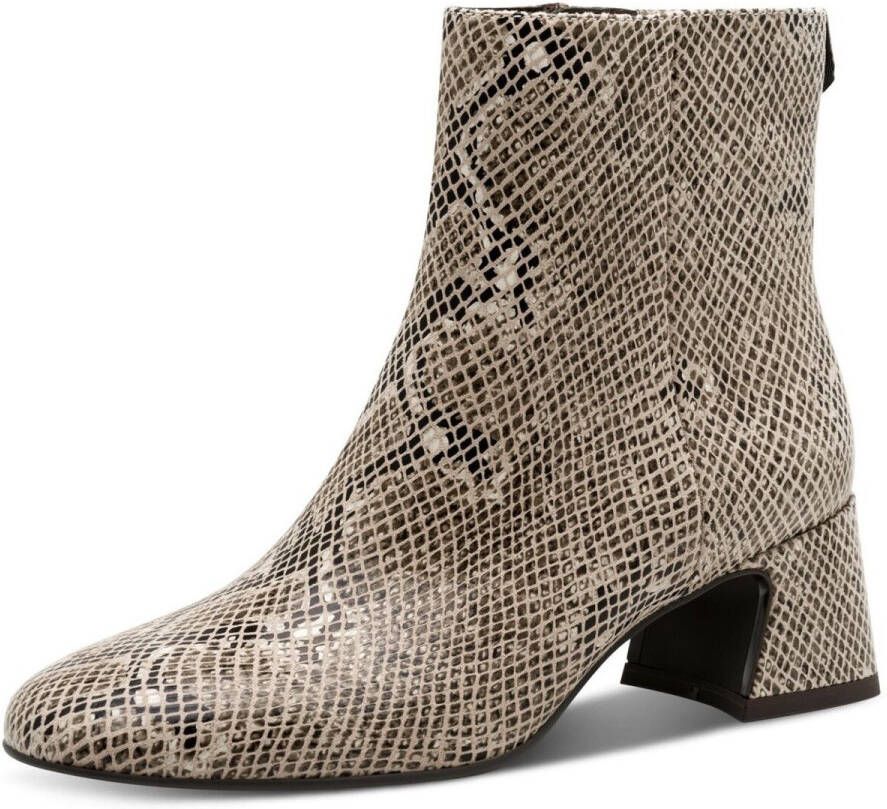 Tamaris Laarsjes blokhak party-enkellaarsjes in coole en trendy snake-look - Foto 3