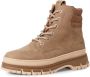 Tamaris dames lace-up leren enkellaars 1-25200-45-341 Laarzen Taupe - Thumbnail 2