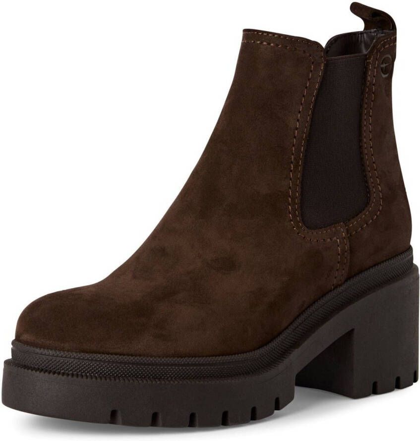 Tamaris dames Chelsea laars 1-25459-41-347 suède enkellaars M2545941 bruin